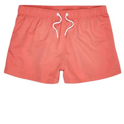 Coral slim fit swim shorts